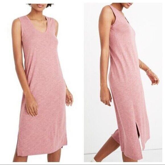 Madewell Jersey Tank Dress Women's Size XXL Sleeveless Side Slit Stretch Long - Picture 1 of 7